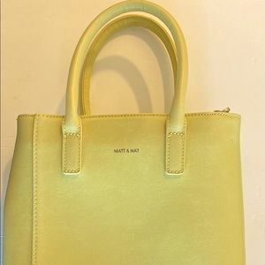 Matt & Nat yellow cross-body purse.